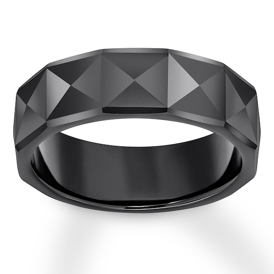 Now + Forever 7mm Wedding Band Black Tungsten Carbide