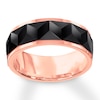 Thumbnail Image 1 of Now + Forever 8mm Faceted Wedding Band Black & Rose Tungsten Carbide