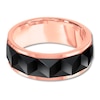 Thumbnail Image 2 of Now + Forever 8mm Faceted Wedding Band Black & Rose Tungsten Carbide