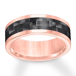 Now + Forever 8mm Wedding Band Rose Tungsten Carbide