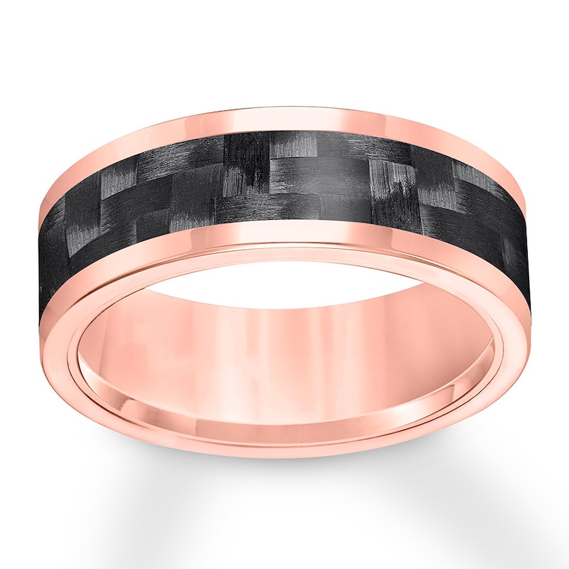 Main Image 1 of Now + Forever 8mm Wedding Band Rose Tungsten Carbide