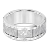 Thumbnail Image 1 of 9mm Wedding Band Gray & White Tungsten Carbide