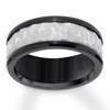 Thumbnail Image 0 of 9mm Wedding Band Black/Gray Tungsten Carbide