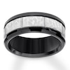 Thumbnail Image 1 of Now + Forever 9mm Wedding Band Black & Gray Tungsten Carbide