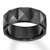 Thumbnail Image 0 of 9mm Faceted Wedding Band Black Tungsten Carbide