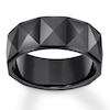 Thumbnail Image 1 of Now + Forever 9mm Faceted Wedding Band Black Tungsten Carbide