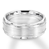 Thumbnail Image 1 of 9mm Wedding Band White Tungsten Carbide