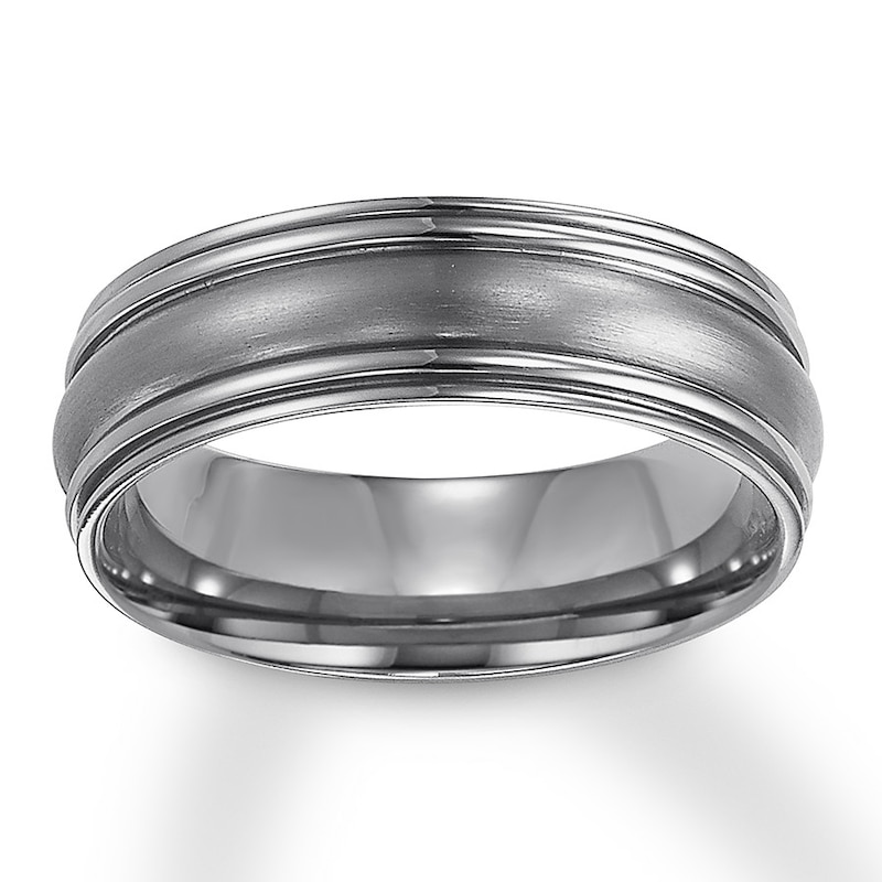 Main Image 1 of Now + Forever 7mm Wedding Band Titanium