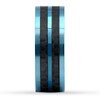 Thumbnail Image 2 of Men's Wedding Band Black/Blue Ion-Plated Stainless Steel 7.75mm