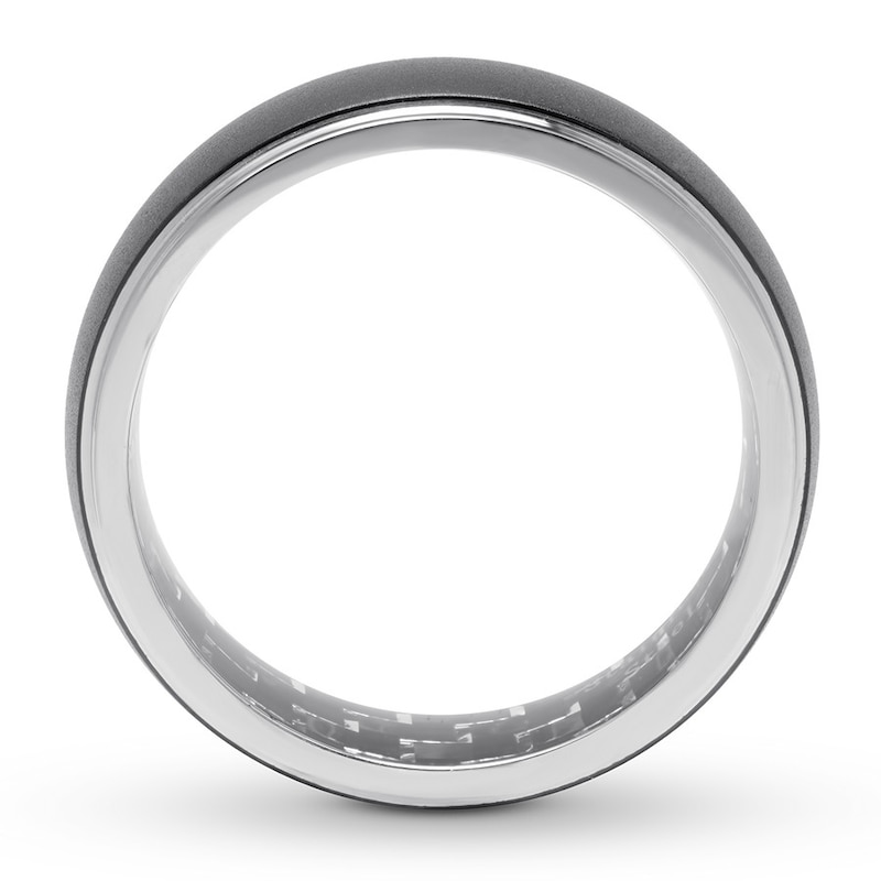 Men's Wedding Band Stainless Steel/Black Ion-Plating 8mm