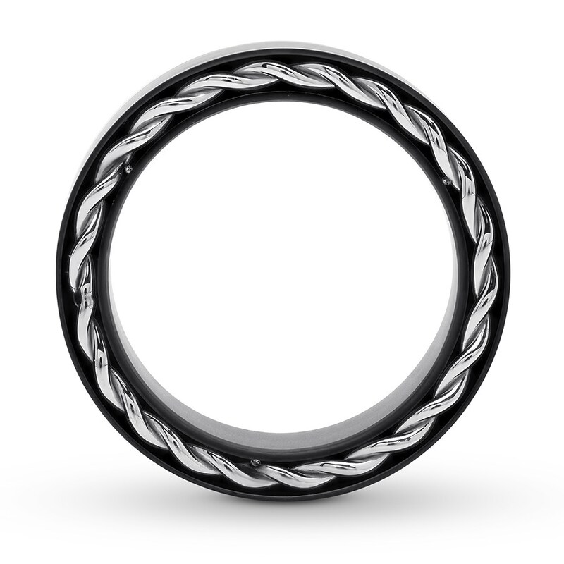 Wedding Band Stainless Steel/Black Ion-Plating 8mm