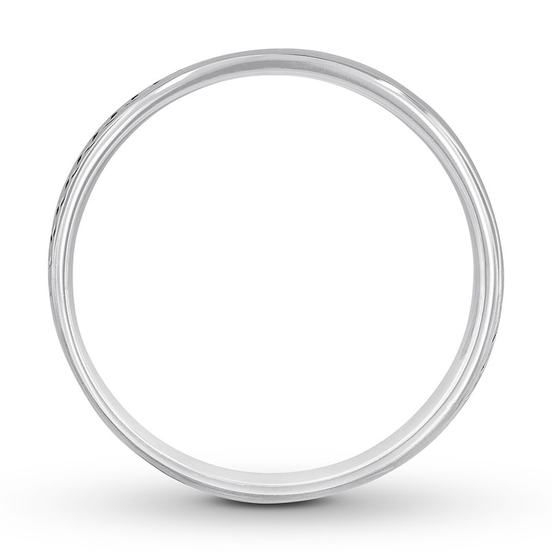 Main Image 2 of Now + Forever Baseball Wedding Band 10K White Gold 6mm