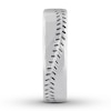 Thumbnail Image 3 of Now + Forever Baseball Wedding Band 10K White Gold 6mm