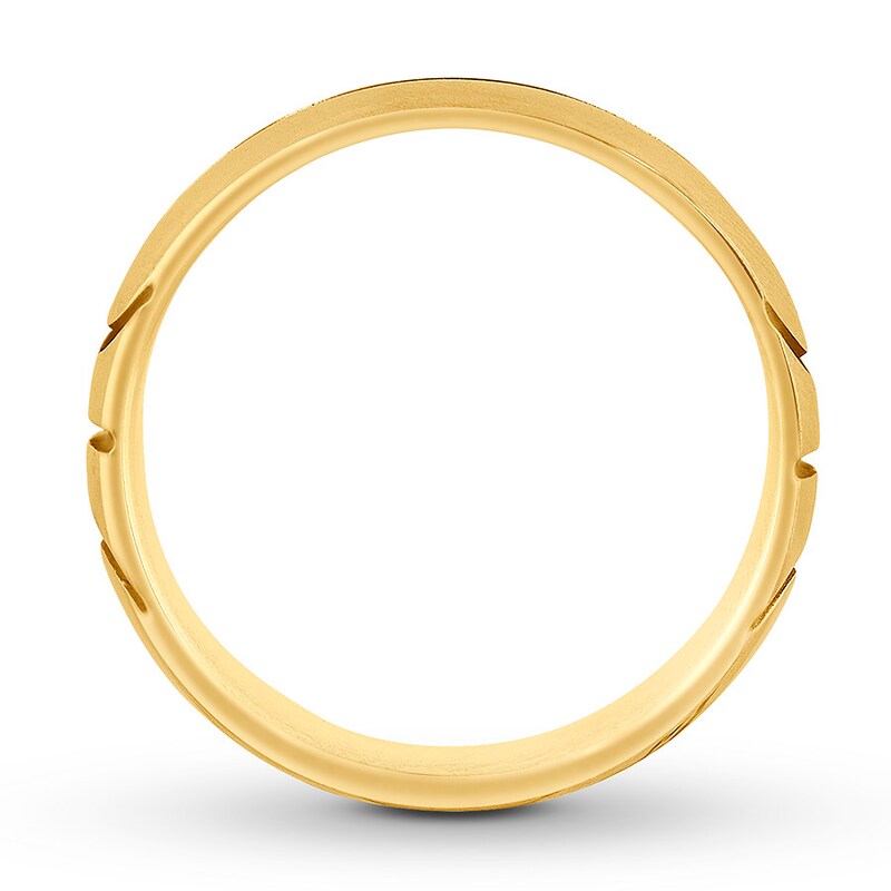 Basketball Wedding Band 10K Yellow Gold 8mm