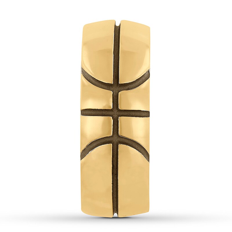 Basketball Wedding Band 10K Yellow Gold 8mm