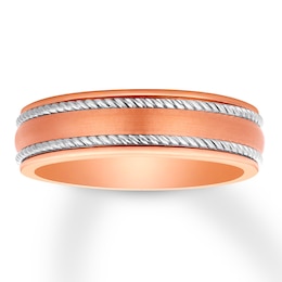 Now + Forever Wedding Band 10K Two-Tone Gold 6mm
