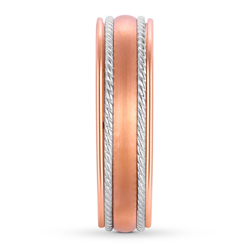 Main Image 3 of Now + Forever Wedding Band 10K Two-Tone Gold 6mm