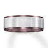 Wedding Band Gray & Brown Tungsten Carbide 8mm