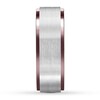 Wedding Band Gray & Brown Tungsten Carbide 8mm