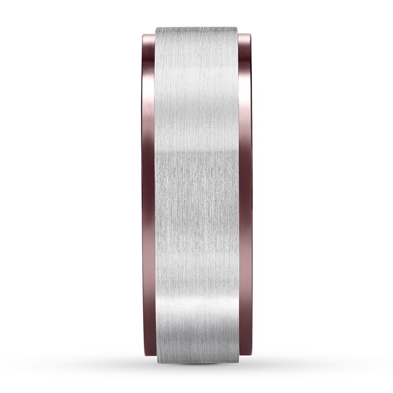 Wedding Band Gray & Brown Tungsten Carbide 8mm