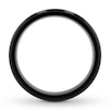 Thumbnail Image 2 of Now + Forever Men's Wood Design Wedding Band Black Ion-Plated Stainless Steel