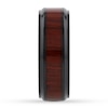 Thumbnail Image 3 of Now + Forever Men's Wood Design Wedding Band Black Ion-Plated Stainless Steel