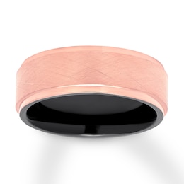 Now + Forever Men's Two-Tone Wedding Band Stainless Steel/Ion-Plating