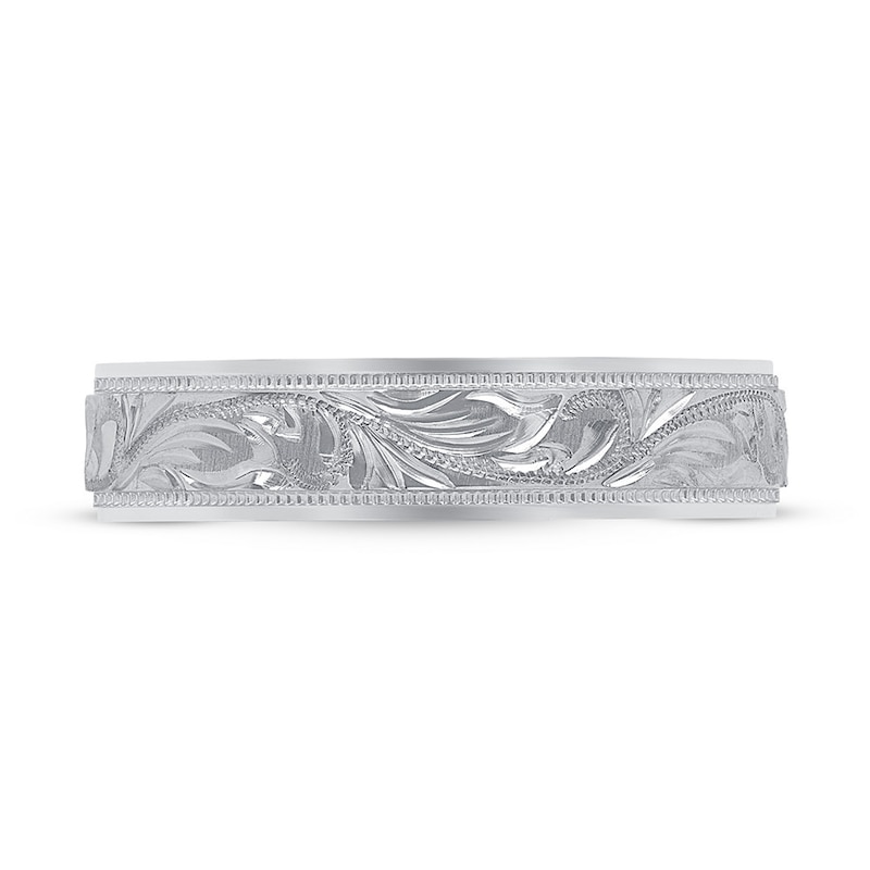 Main Image 3 of Now + Forever Engraved Wedding Band Platinum 5mm