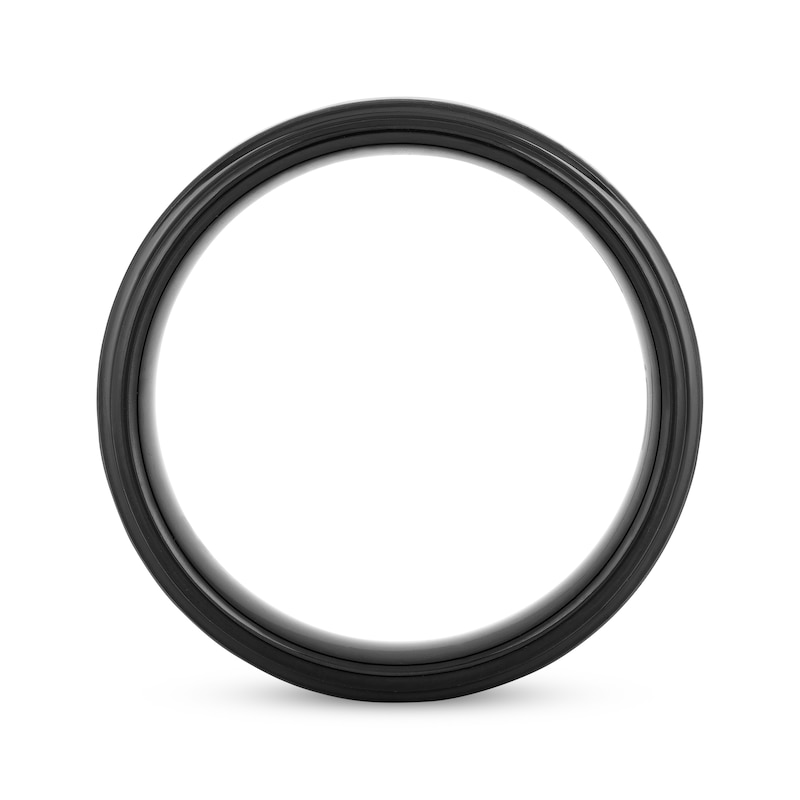 Main Image 3 of 6mm Wedding Band Black Tungsten Carbide Size 10
