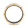 Thumbnail Image 3 of 8mm Carved Wedding Band Black & Yellow Tungsten Carbide Size 10