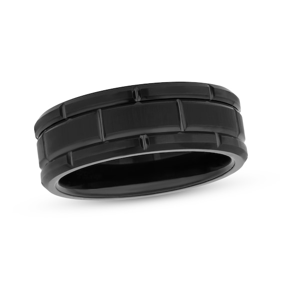 Wedding Band Black Tungsten