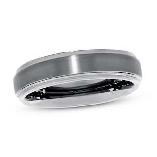 Now + Forever Men's Brushed Wedding Band Tungsten Carbide 6mm