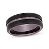 Thumbnail Image 1 of Now + Forever Wedding Band Black & Brown Tungsten Carbide 8mm