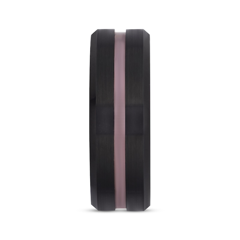 Main Image 2 of Now + Forever Wedding Band Black & Brown Tungsten Carbide 8mm