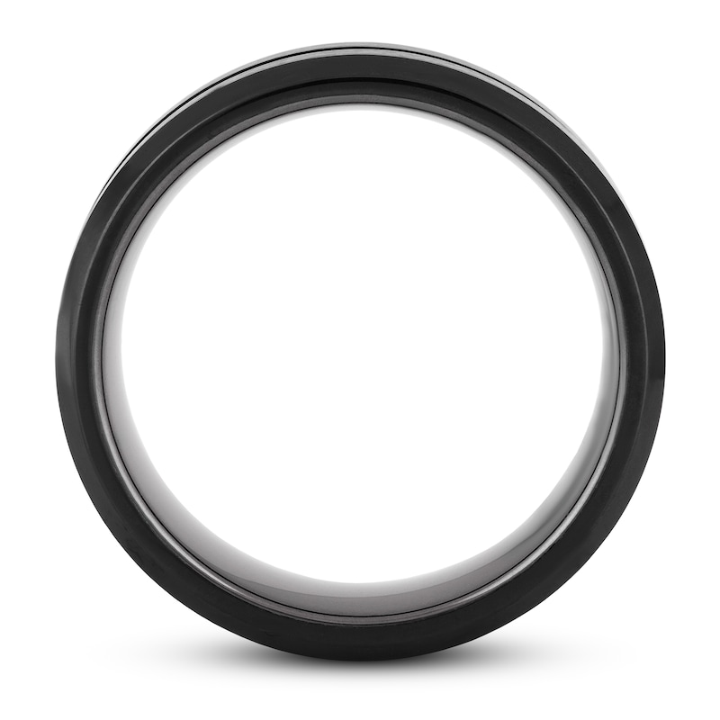 Main Image 3 of Now + Forever Wedding Band Black & Brown Tungsten Carbide 8mm