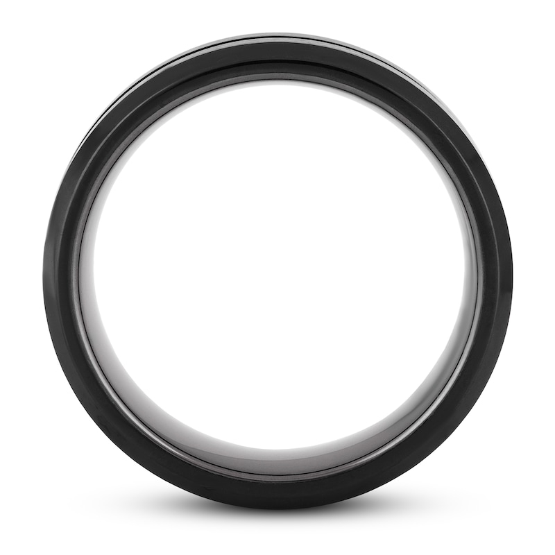 Wedding Band Black & Brown Tungsten Carbide 8mm