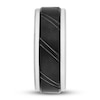 Thumbnail Image 1 of 9mm Wedding Band Black & White Tungsten Carbide