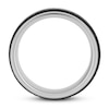 Thumbnail Image 3 of Now + Forever 9mm Wedding Band Black & White Tungsten Carbide