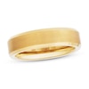 Thumbnail Image 1 of Now + Forever 6mm Brushed Wedding Band Yellow Tungsten Carbide