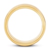 6mm Brushed Wedding Band Yellow Tungsten Carbide