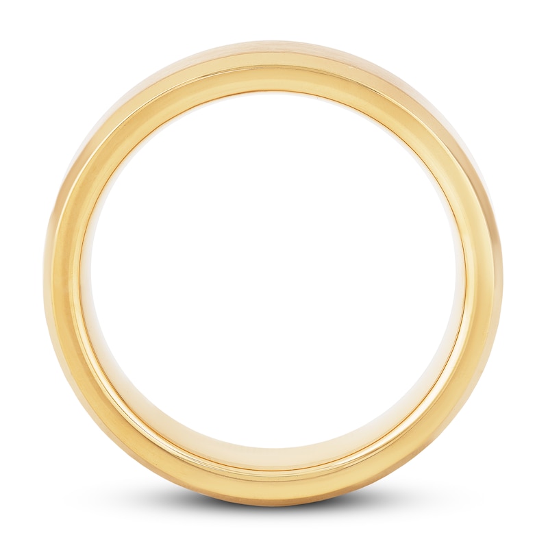 Main Image 3 of Now + Forever 6mm Brushed Wedding Band Yellow Tungsten Carbide