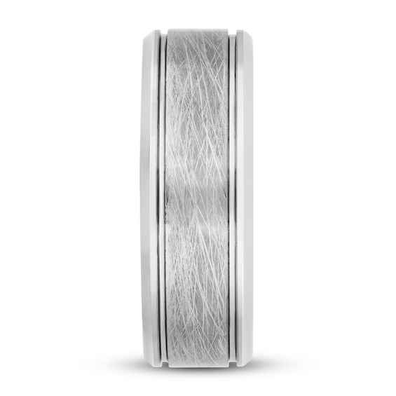 Thumbnail Image 2 of Now + Forever Textured Wedding Band Tungsten Carbide 8mm