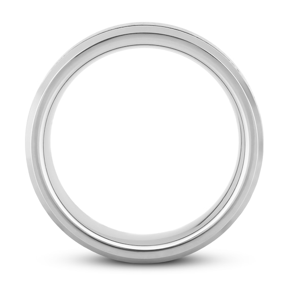 Thumbnail Image 3 of Now + Forever Textured Wedding Band Tungsten Carbide 8mm