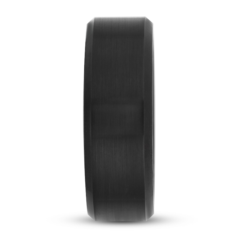 Main Image 2 of Now + Forever 8mm Wedding Band Tungsten Carbide Black PVD