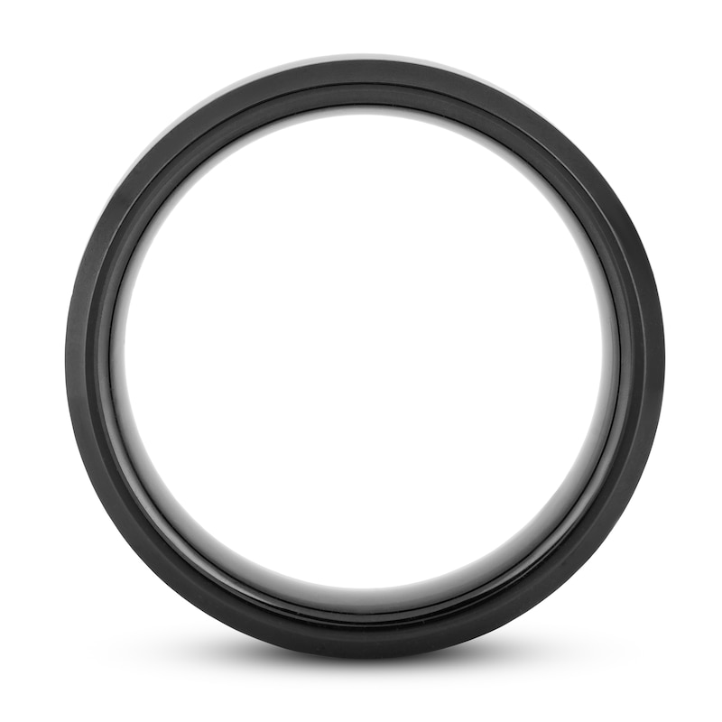 Main Image 3 of Now + Forever 8mm Wedding Band Tungsten Carbide Black PVD
