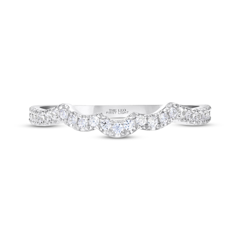 Main Image 3 of THE LEO First Light Diamond Round-Cut Wedding Band 1/5 ct tw 14K White Gold