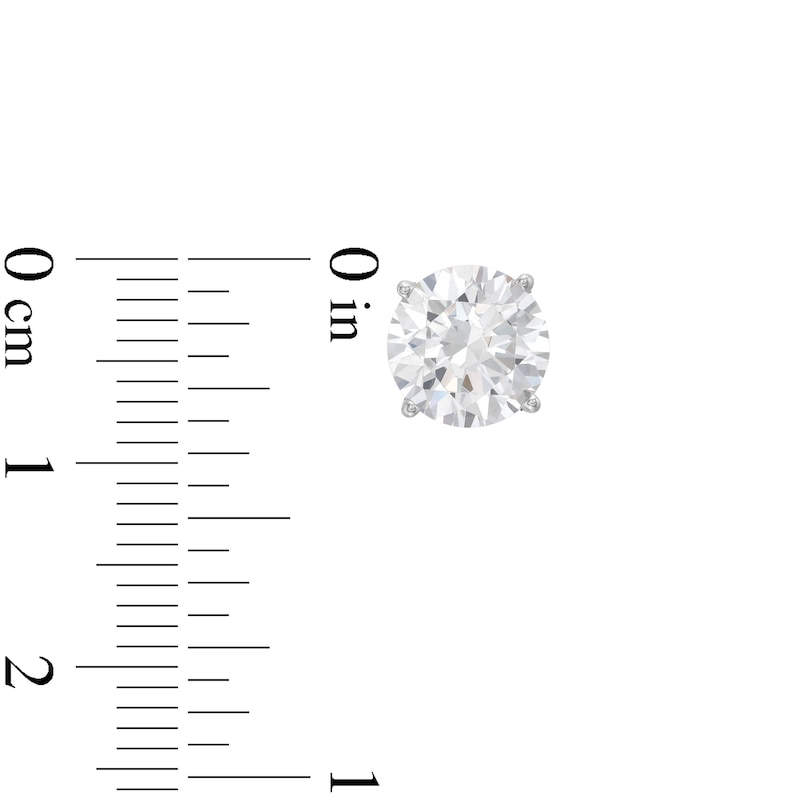 Main Image 3 of KAY Lab-Grown Diamonds Solitaire Stud Earrings 4 ct tw 14K White Gold (F/SI2)