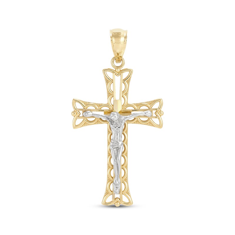 Main Image 1 of Men's Crucifix Charm 14K Two-Tone Gold