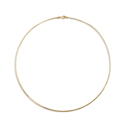 Omega Chain Necklace 10K Yellow Gold 17&quot;
