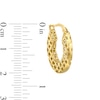 Thumbnail Image 1 of Italian Brilliance Diamond-Cut Hoop Earrings 14K Yellow Gold